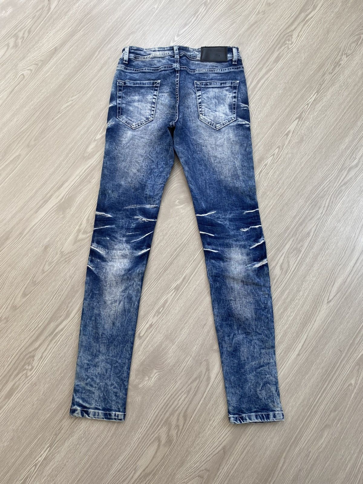 If Six Was Nine × Le Grande Bleu (L.G.B.) × Tornado Mart 2000s Cavaria Fuga Clawmark Nice Faded Skinny Jeans Size US 26 / EU 42 - 20 Thumbnail