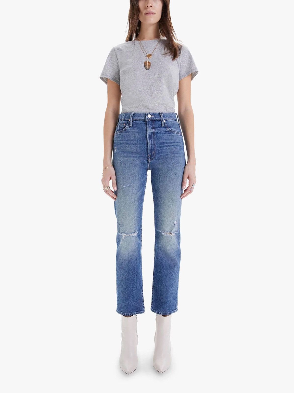 MOTHER Mother Denim High Waisted Rider Ankle 28 Size 28" / US 6 / IT 42 - 18 Thumbnail