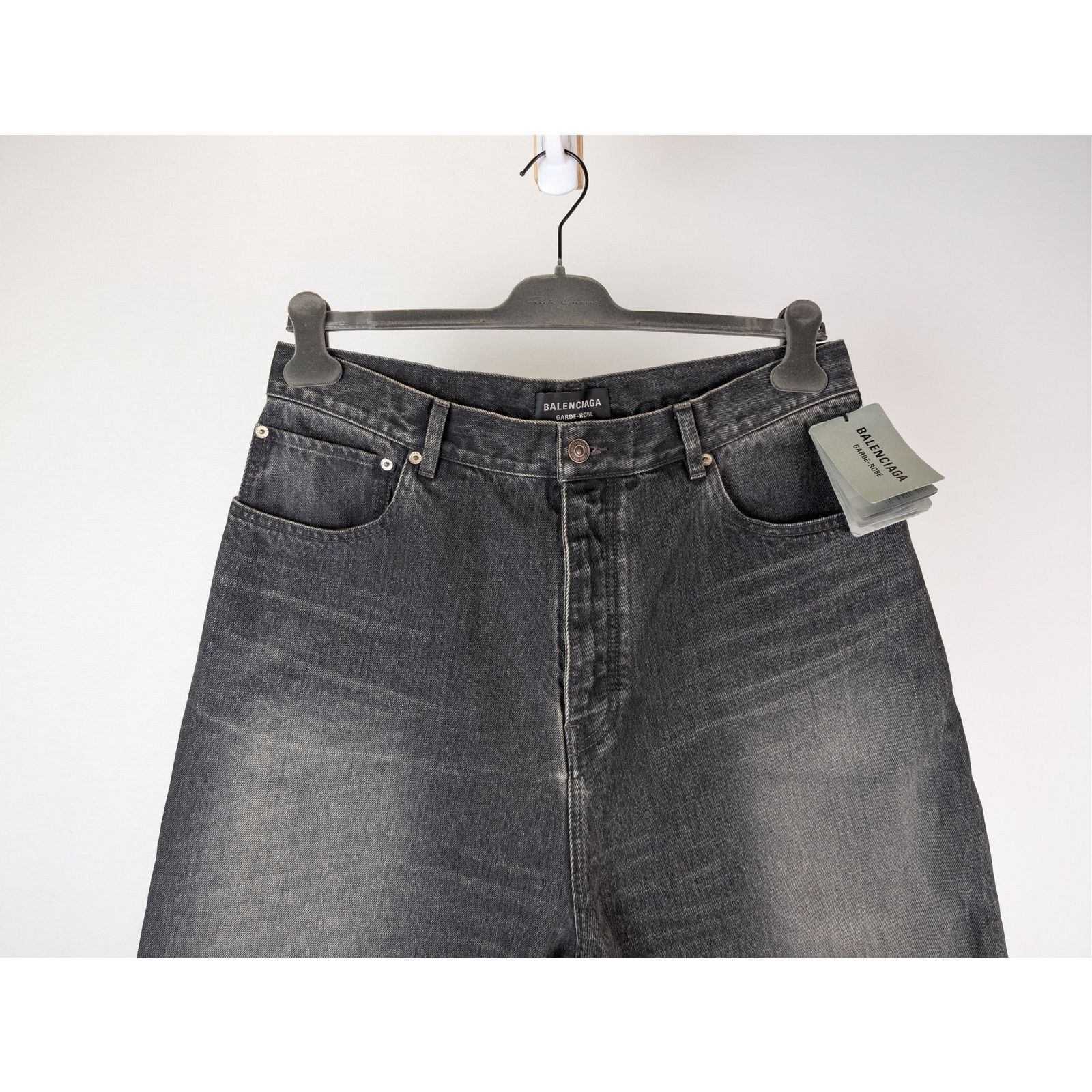 Balenciaga o1rshd1 Baggy Denim Pants in Wash Black / Marigold Size US 32 / EU 48 - 3 Thumbnail
