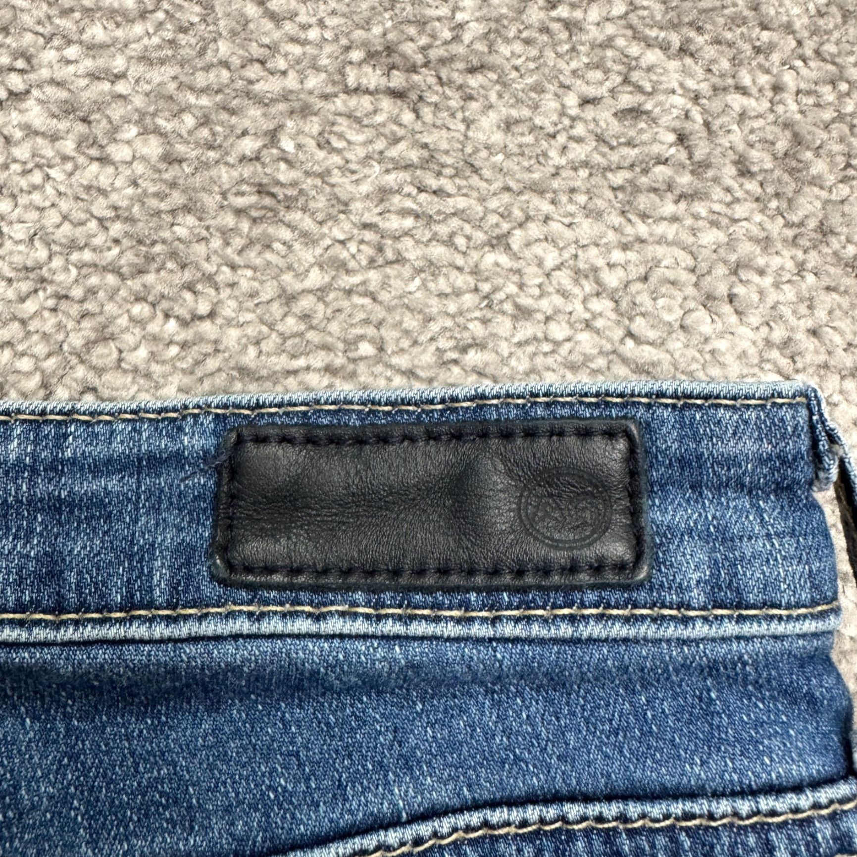 Anthropologie VINTAGE AG Adriano Goldschmied Skinny Jeans Women 25 Regular Blue Distressed Fall Spring Summer Winter Size 42" / US 20 - 3 Thumbnail