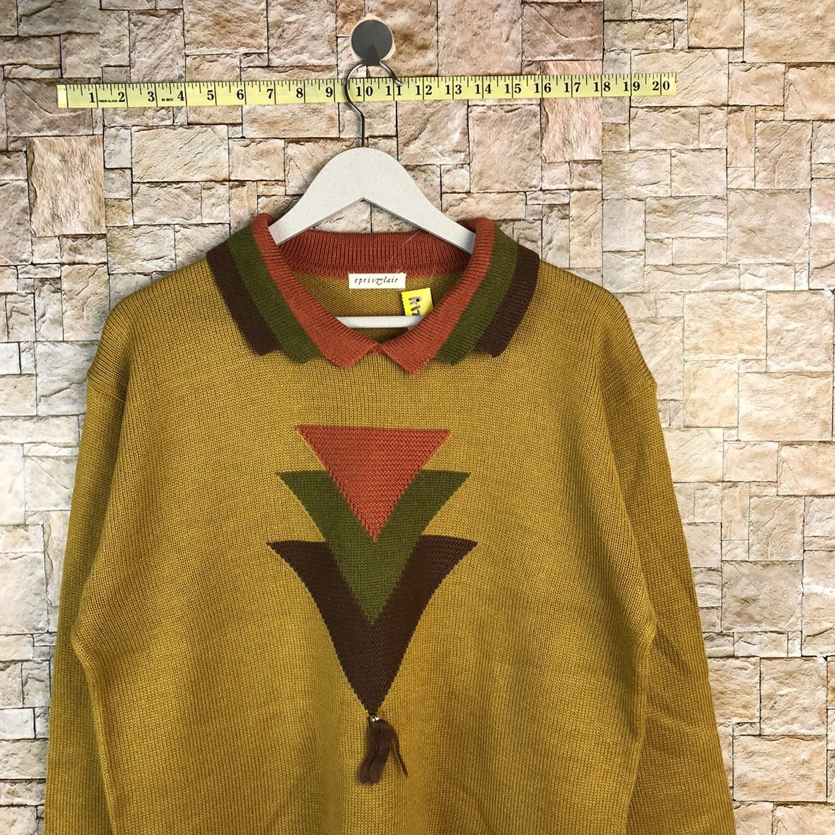 Vintage Epris Clair Brown navajo vintage sweatshirt Knitwear #A1215 Size US L / EU 52-54 / 3 - 2 Thumbnail