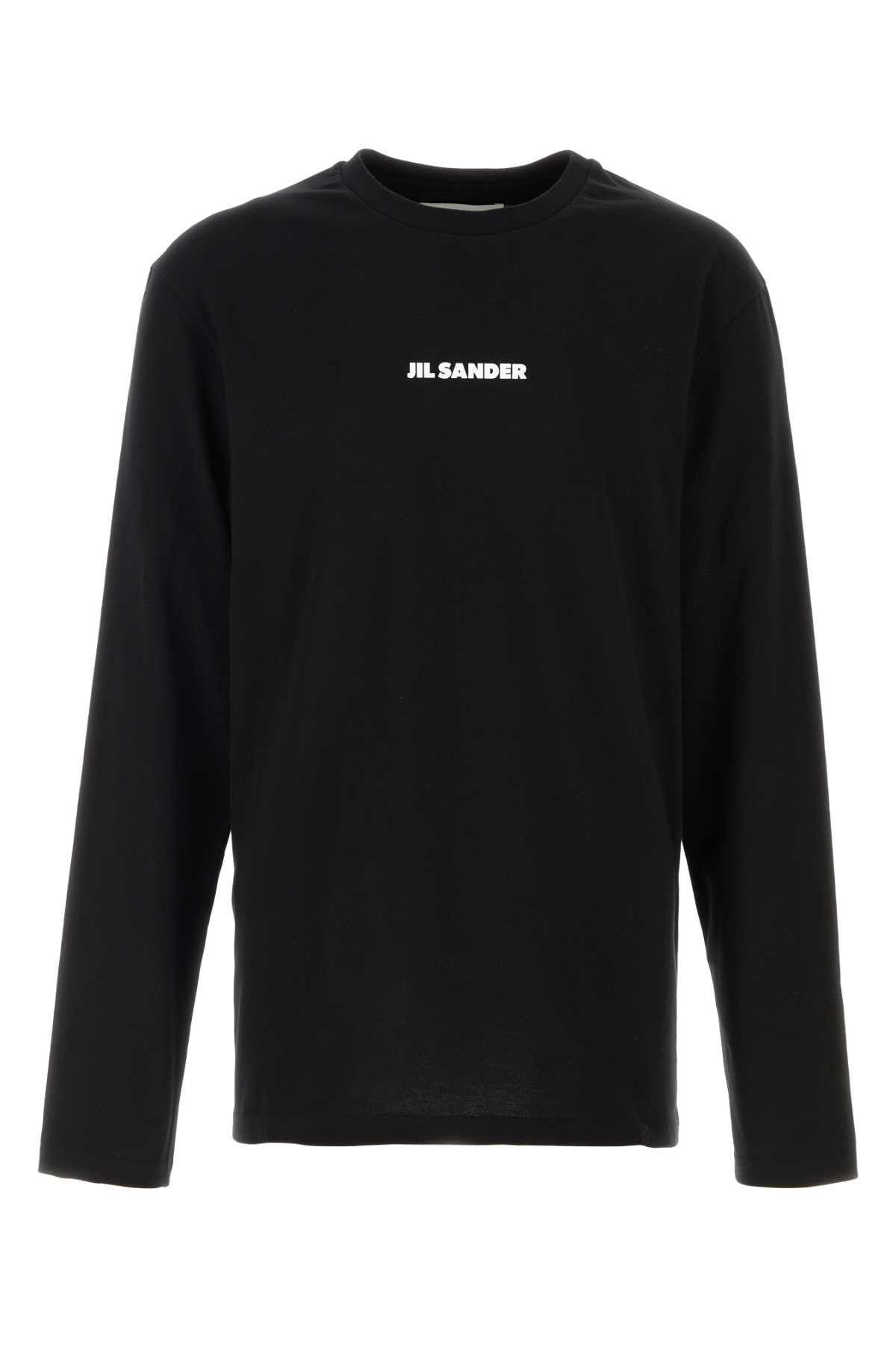 Jil Sander Black Cotton T-Shirt Size US L / EU 52-54 / 3 - 1 Thumbnail