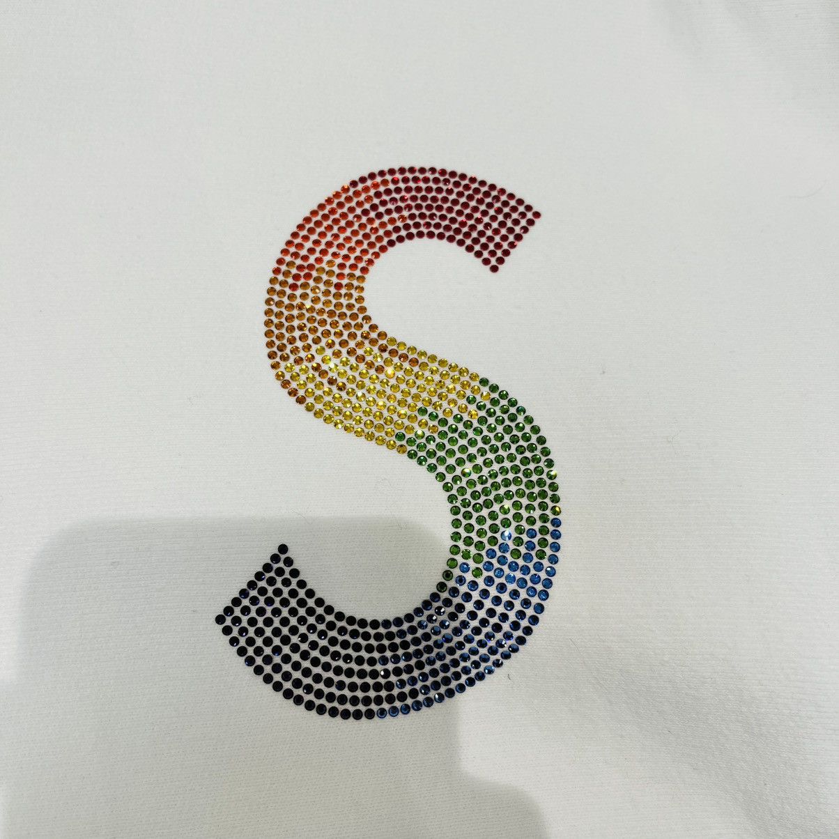 Supreme × Swarovski Supreme x Swarovski S Logo Hooded Sweatshirt White Size US XL / EU 56 / 4 - 3 Thumbnail