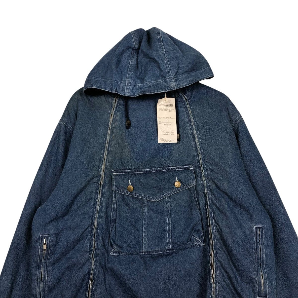 Japanese Brand 🔥 DENIM BOMBER JACKET BONDAGE DESIGN ALBEMARLE ISSEY MIYAKE Size US L / EU 52-54 / 3 - 5 Thumbnail