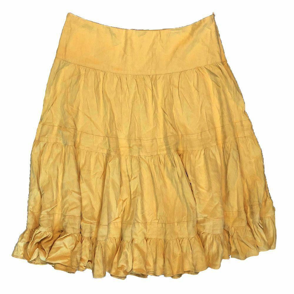 Designer Pre Owned Yellow Skirt L Size 36" / US 14 / IT 50 - 2 Thumbnail