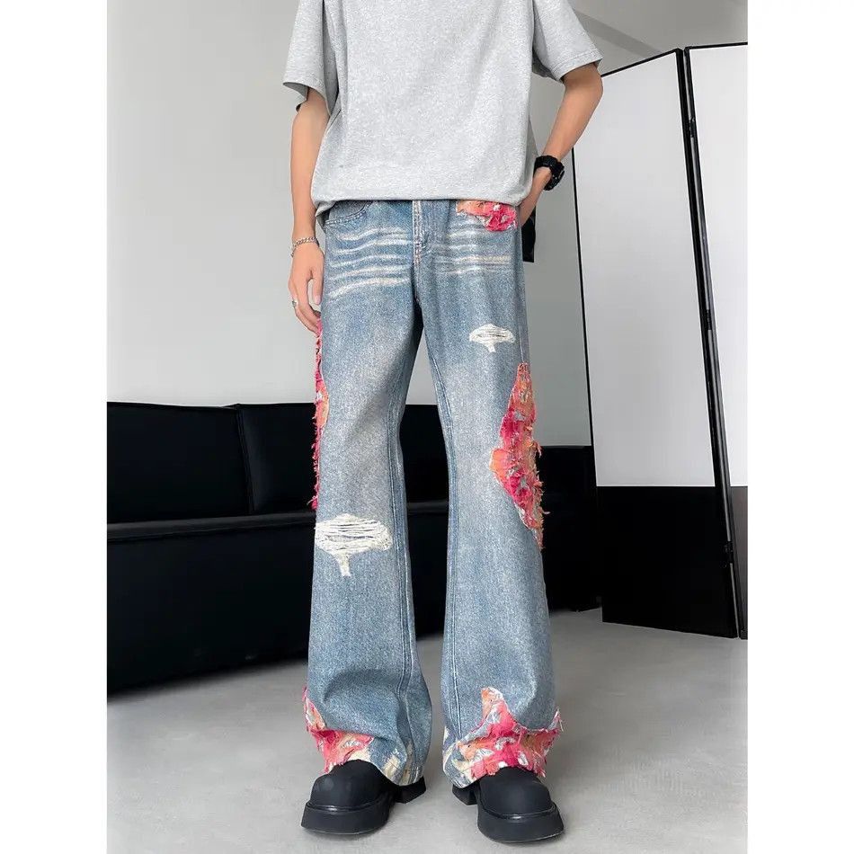 Japanese Brand Retro loose straight leg wide leg jeans Size US 30 / EU 46 - 5 Thumbnail