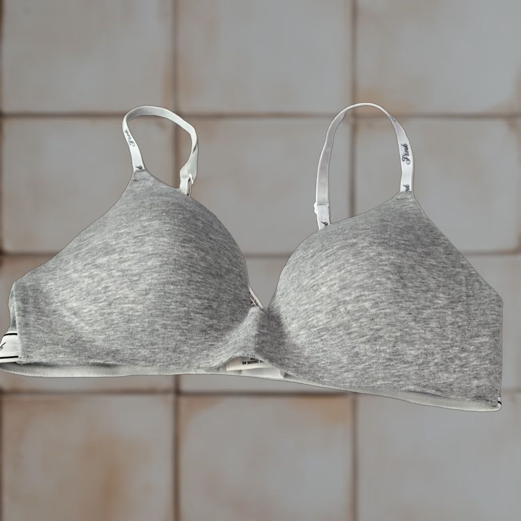 Victorias Secret Victoria Secret Pink Womens Bra 34C Gray Convertible Wireless Push Up