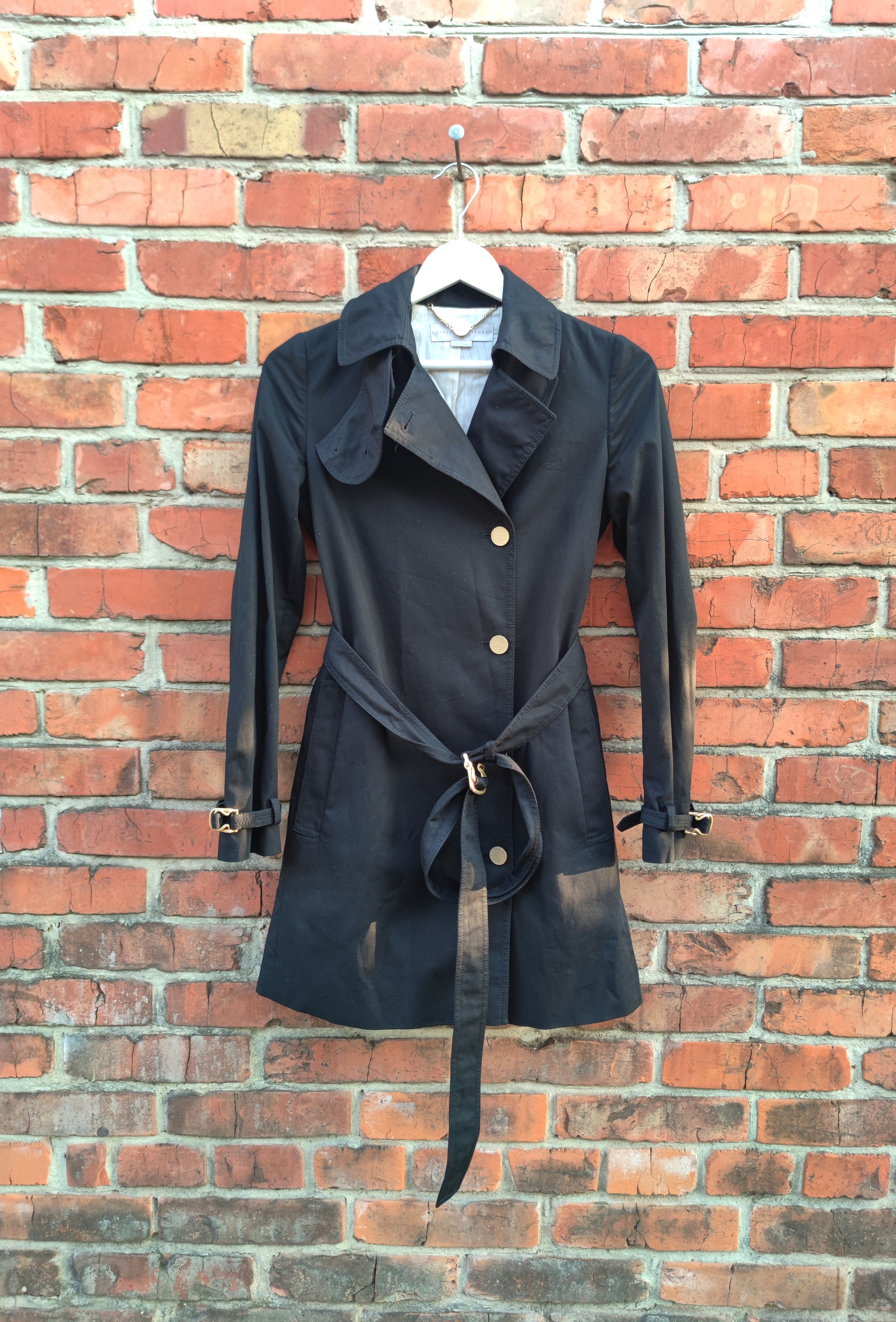 Stella McCartney Stella McCartney size 38 Black Trench Coat Size S / US 4 / IT 40 - 2 Thumbnail
