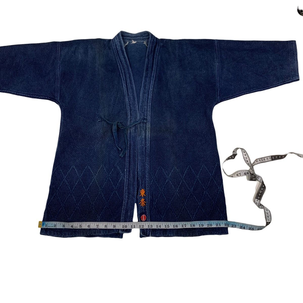 Vintage 90's Blue Indigo Sashiko Thick Weave Kimono Jacket 2767-C125 Size US M / EU 48-50 / 2 - 17 Thumbnail