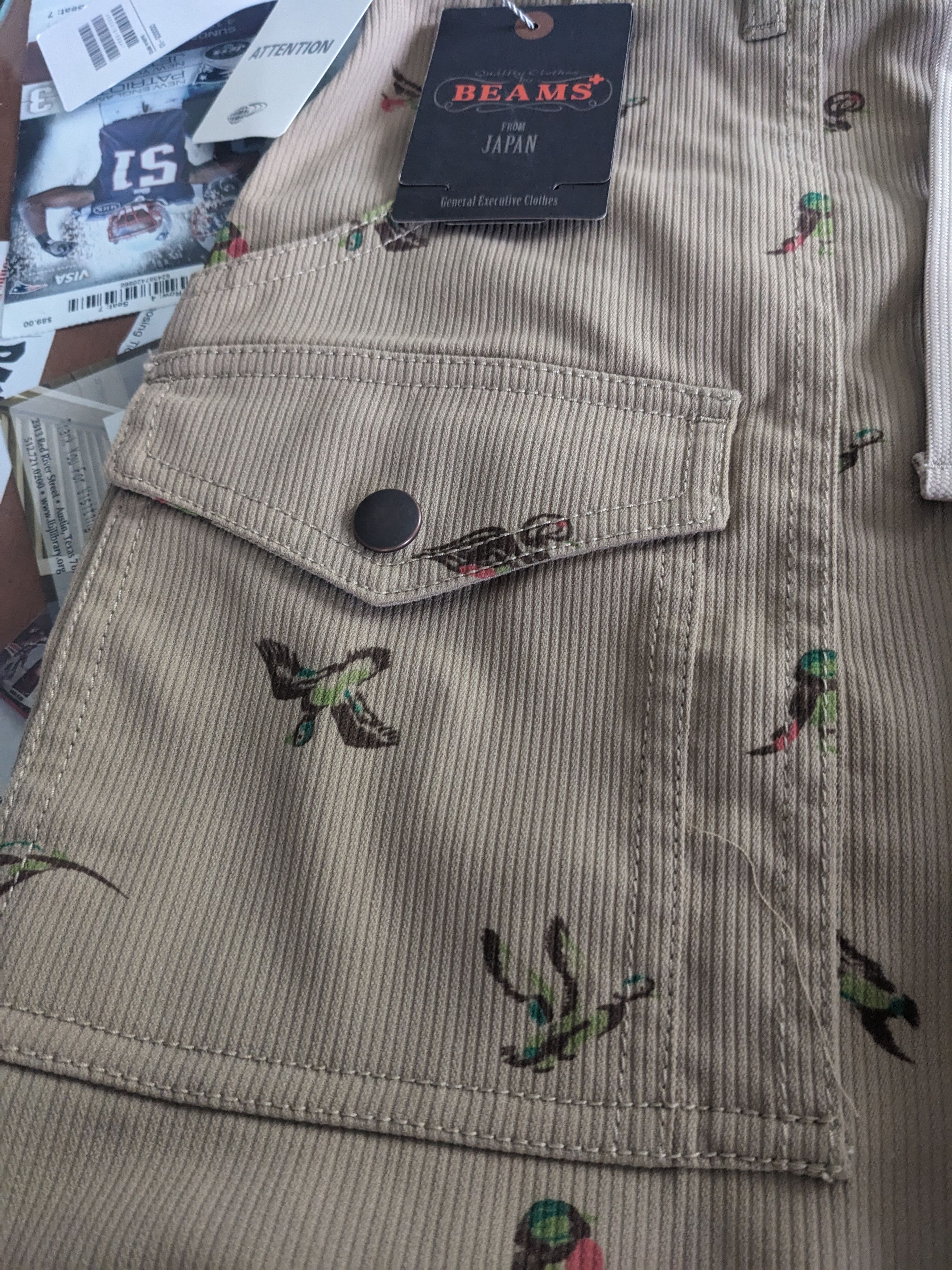 Beams Plus Beams Plus Duck Printed Corduroy Pants Size US 30 / EU 46 - 2 Thumbnail