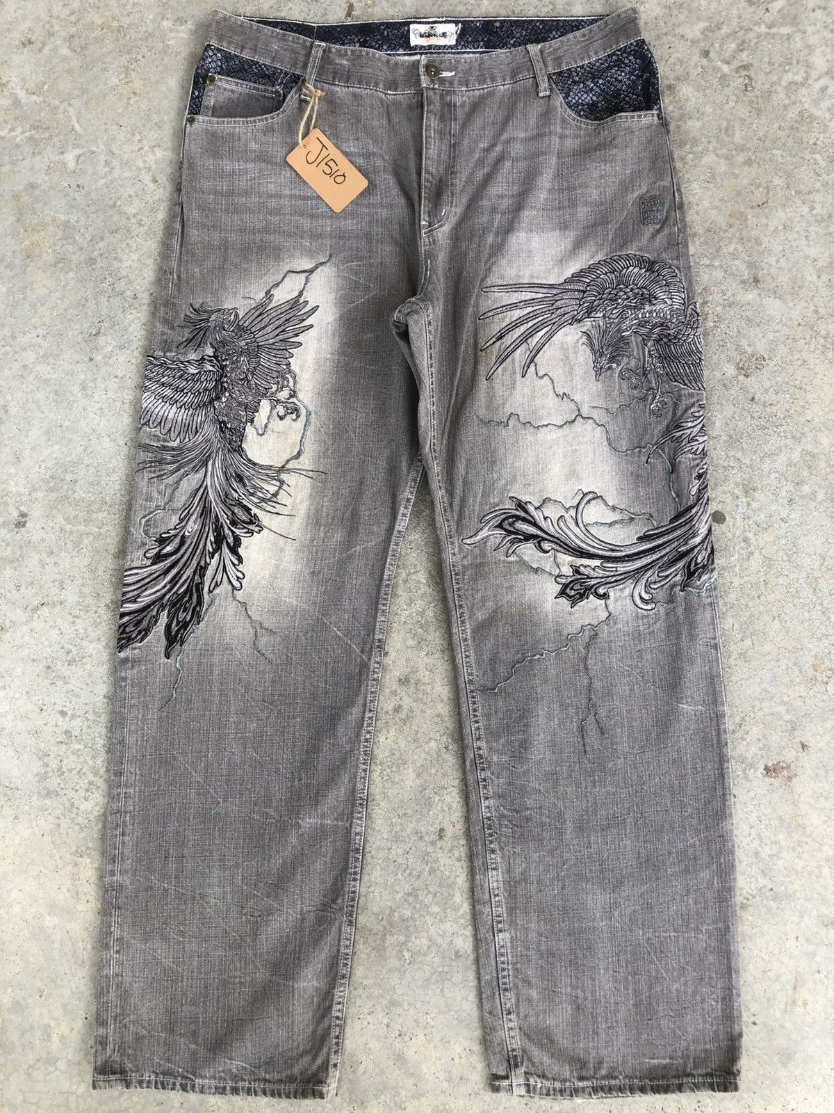 Karakuri Tamashii Karakuri Tamashii Embroidered Jeans Distressed Size US 38 / EU 54 - 1 Thumbnail