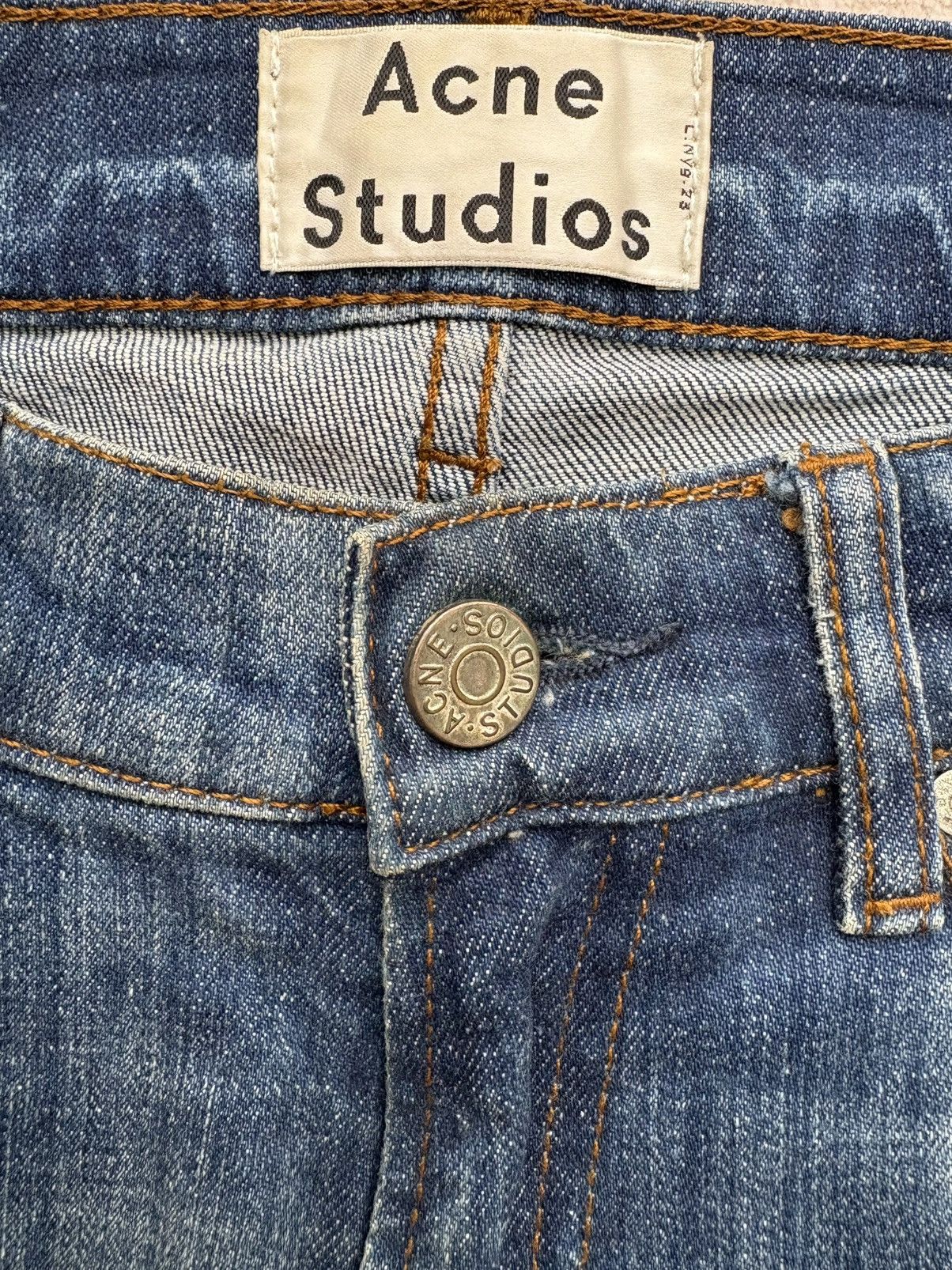 Acne Studios Acne Studios Ace Stretch Vint Indigo Jeans Denim Size US 30 / EU 46 - 16 Thumbnail