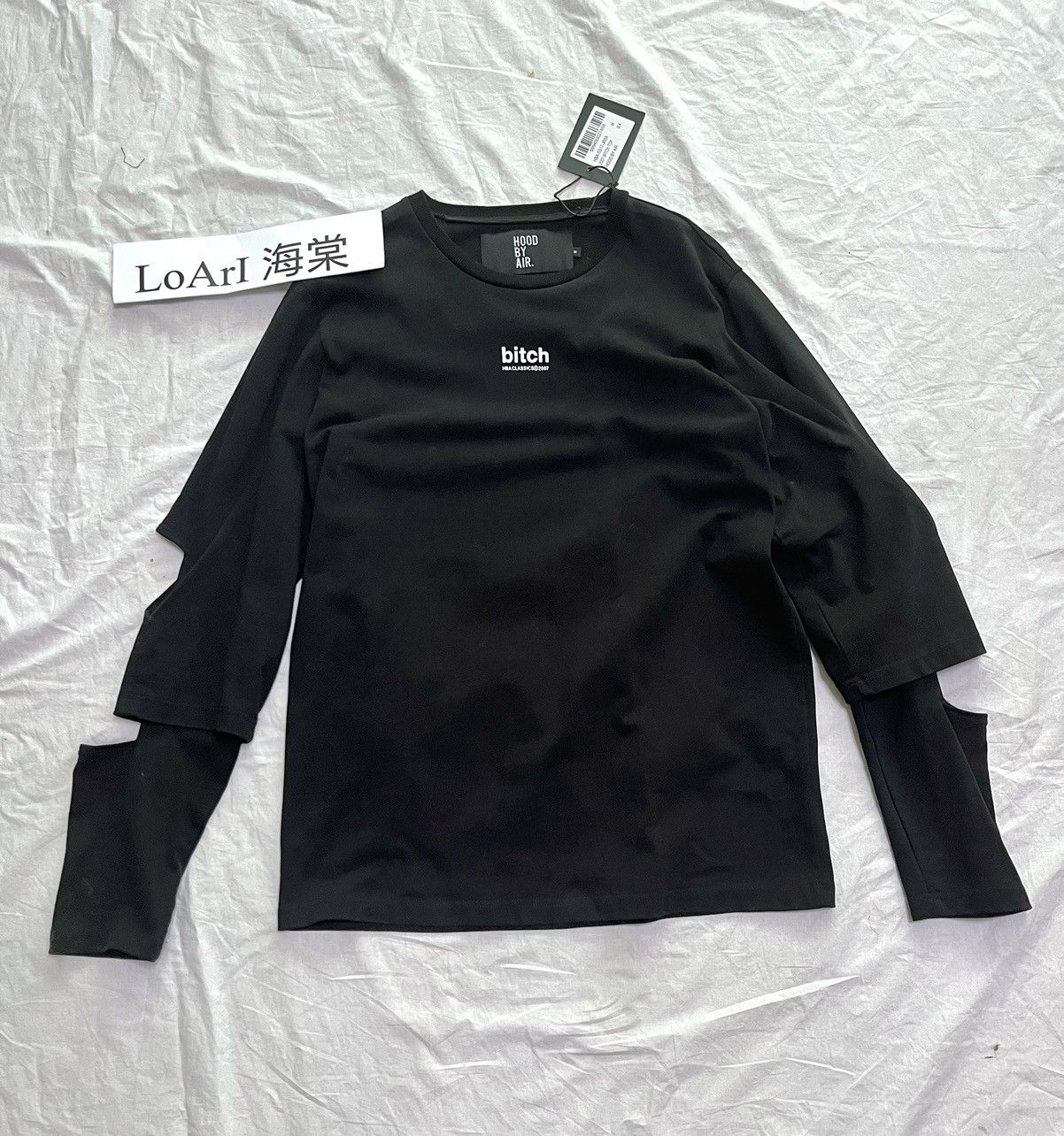 Hood By Air hoos by air hba “Bitch”slogan layered longsleeve | Grailed