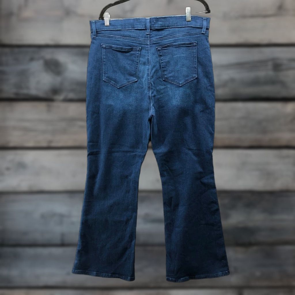 Loft LOFT Slim Flare Jeans Womens 33 Medium Blue High Rise Stretch Denim 5-Pocket Zipper Button Pocket Womens Pants Size 24" / US 00 / IT 34 - 1 Thumbnail