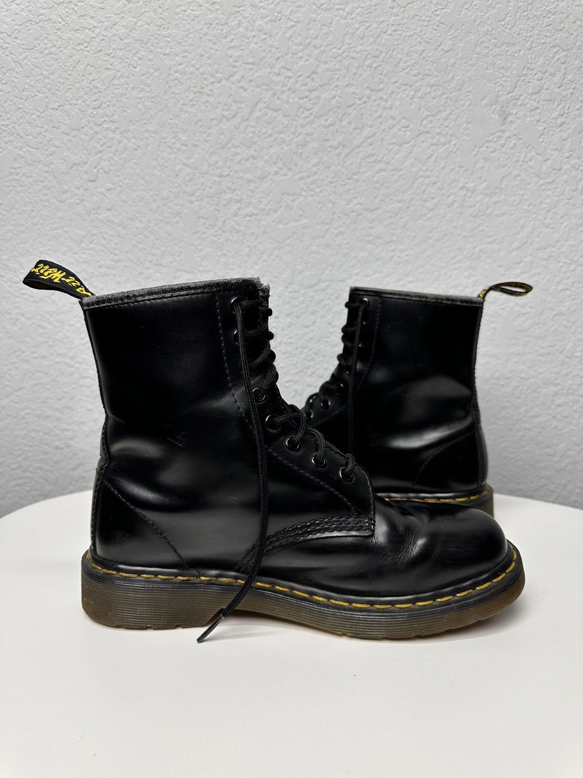 Dr. Martens Dr Martens Black Leather Combat Boots Classic Punk Style Size US 7 / EU 40 - 5 Thumbnail