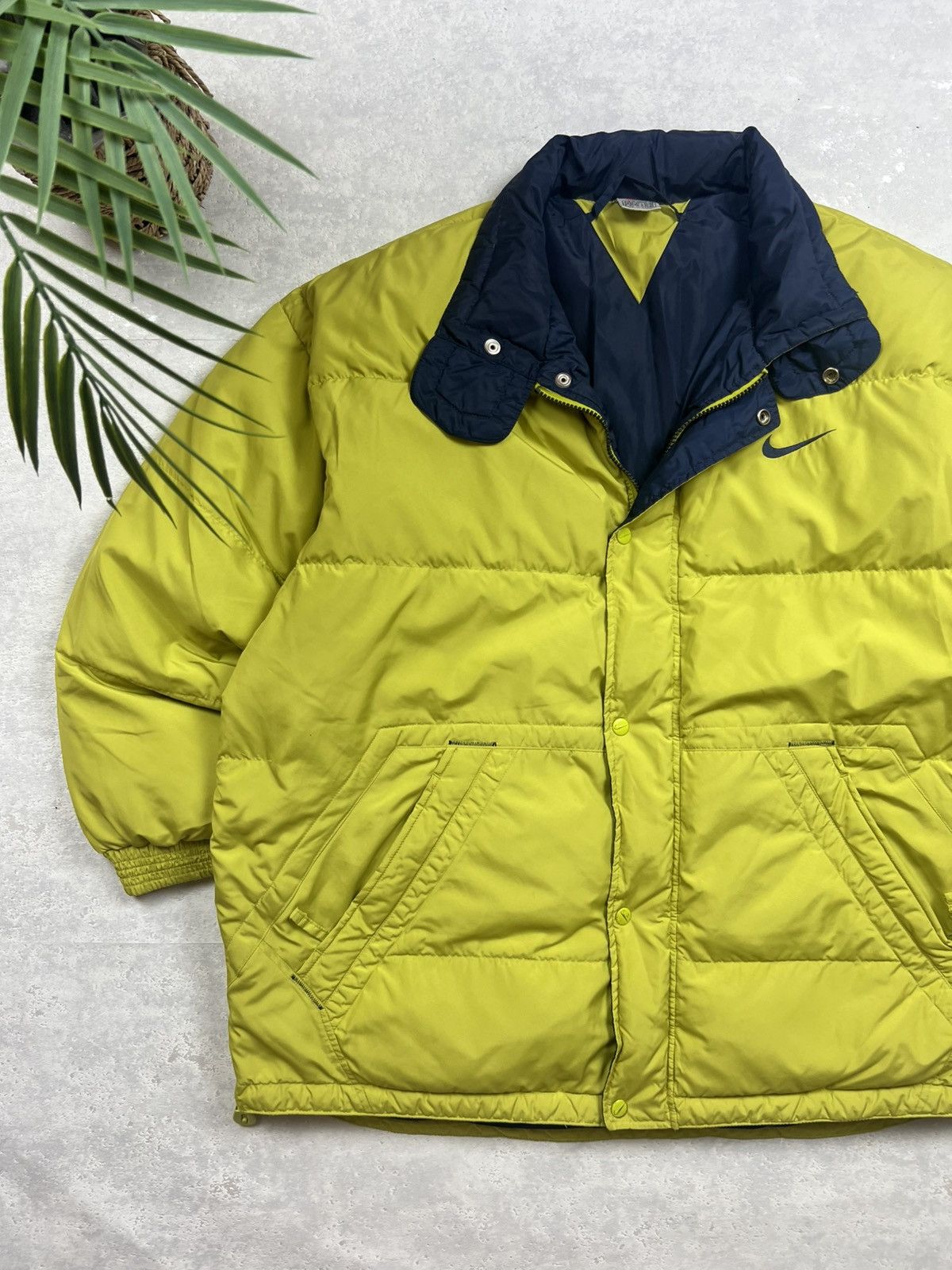 Nike 90s Nike Double Swoosh Vintage Y2K Oversized Puffer Jacket Size US XL / EU 56 / 4 - 3 Thumbnail