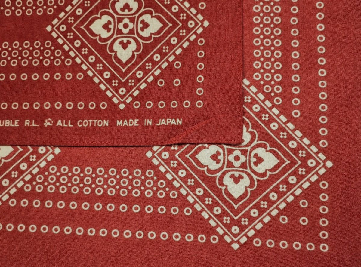 RRL Ralph Lauren RRL Vintage Printed Bandanna COTTON Scarf handkerchief Size ONE SIZE - 11 Thumbnail