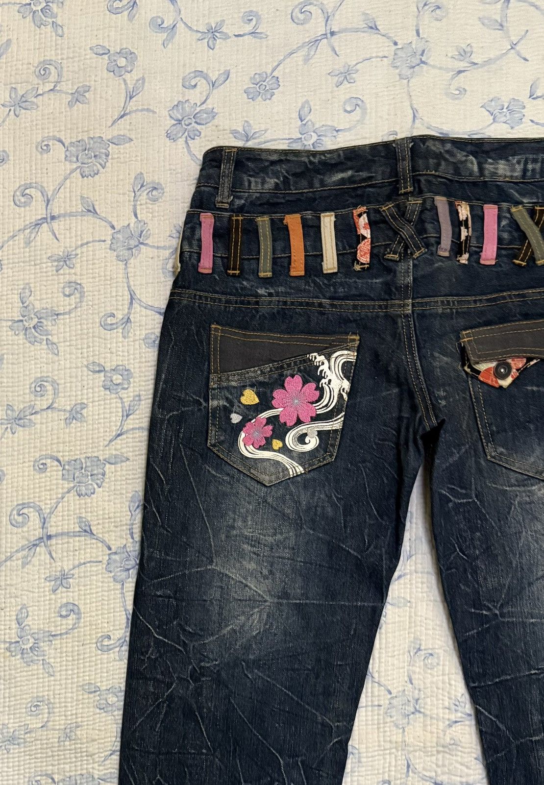 Japanese Brand Japanese International World Double Waist Jeans Streetwear Size US 32 / EU 48 - 13 Thumbnail