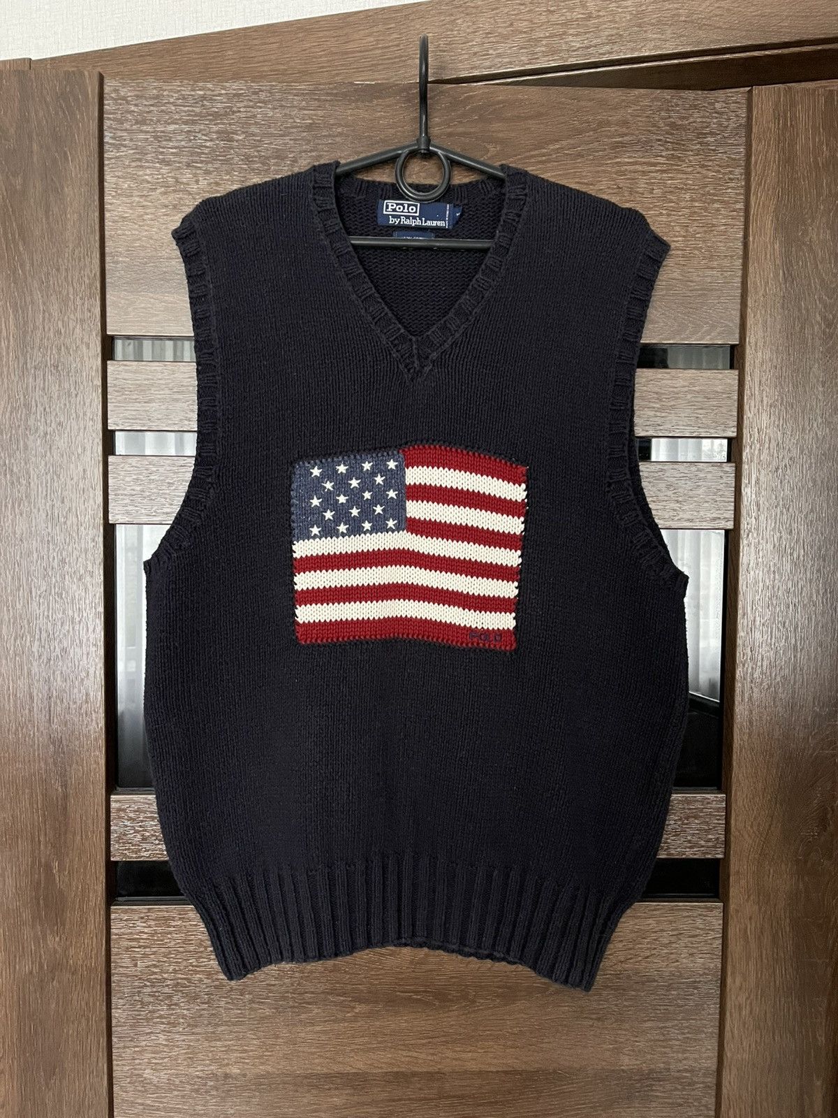Polo Ralph Lauren Polo Ralph Lauren RL Vintage American Flag Knit Vest Sweater Size US M / EU 48-50 / 2 - 2 Thumbnail