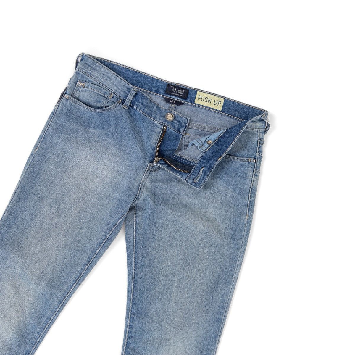 Armani Armani Jeans Lily Push Up Womens Blue Stretch Denim Skinny Size 28" / US 6 / IT 42 - 3 Thumbnail