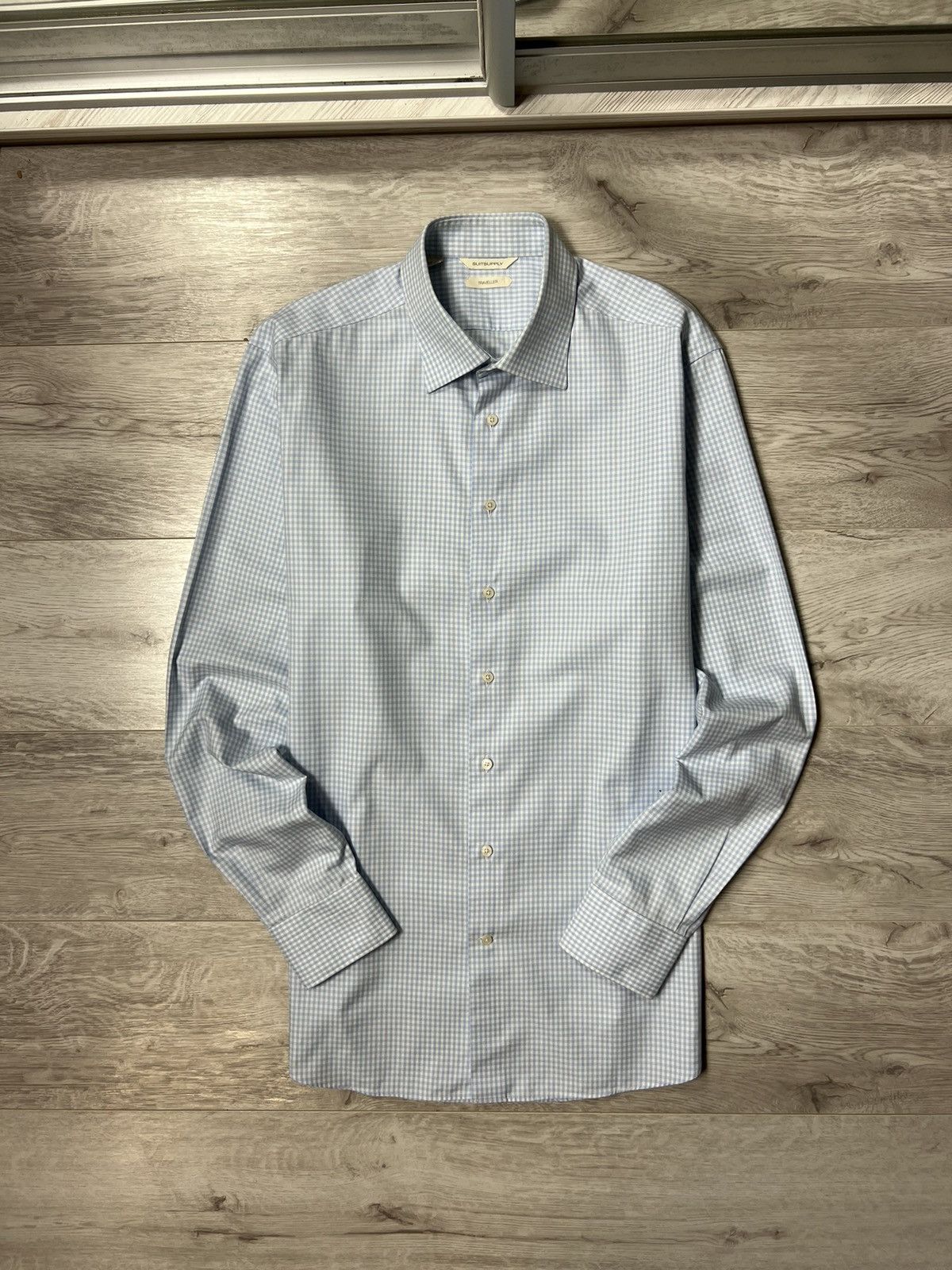 Suitsupply Suitsupply Traveller Checkered Button Up Long Sleeve Shirt Size US L / EU 52-54 / 3 - 1 Thumbnail