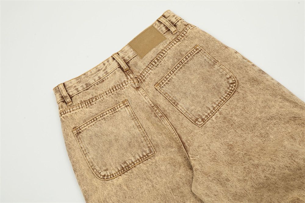 Japanese Brand × Jean Hip-hop trendy loose straight heavy washed distressed jeans Size US 32 / EU 48 - 6 Thumbnail