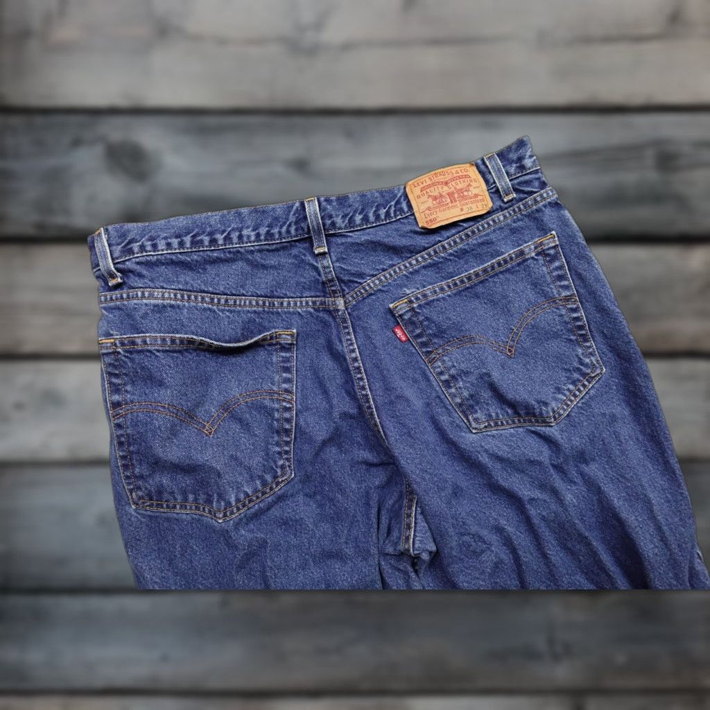 Levi's VINTAGE Levi's 550 Jeans Mens 38x29 Regular Dark Wash Blue 5-Pocket Denim Tapered Relaxed Fit Shoes? Size US 38 / EU 54 - 1 Thumbnail