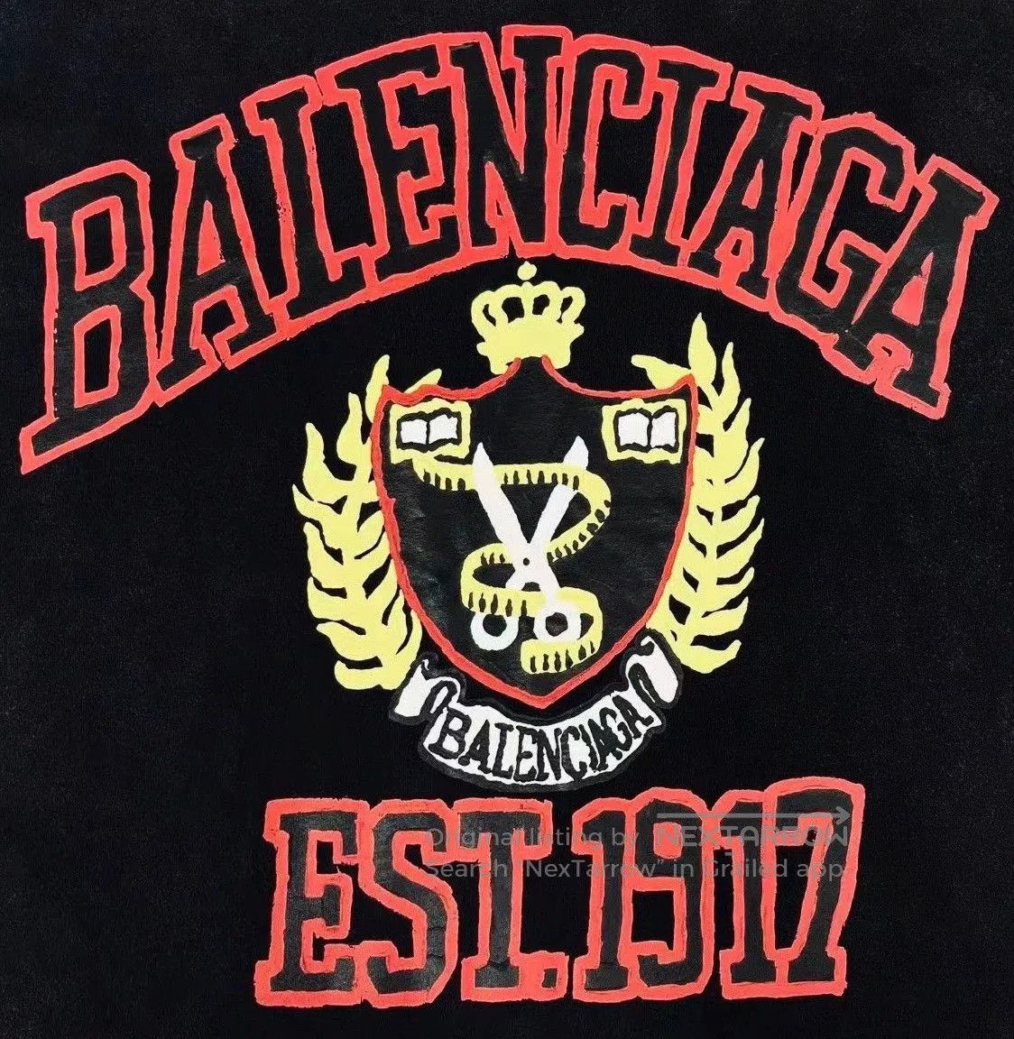 Balenciaga Balenciaga 1917 Wheat Ear Crown logo Short Sleeve. Size US S / EU 44-46 / 1 - 5 Thumbnail