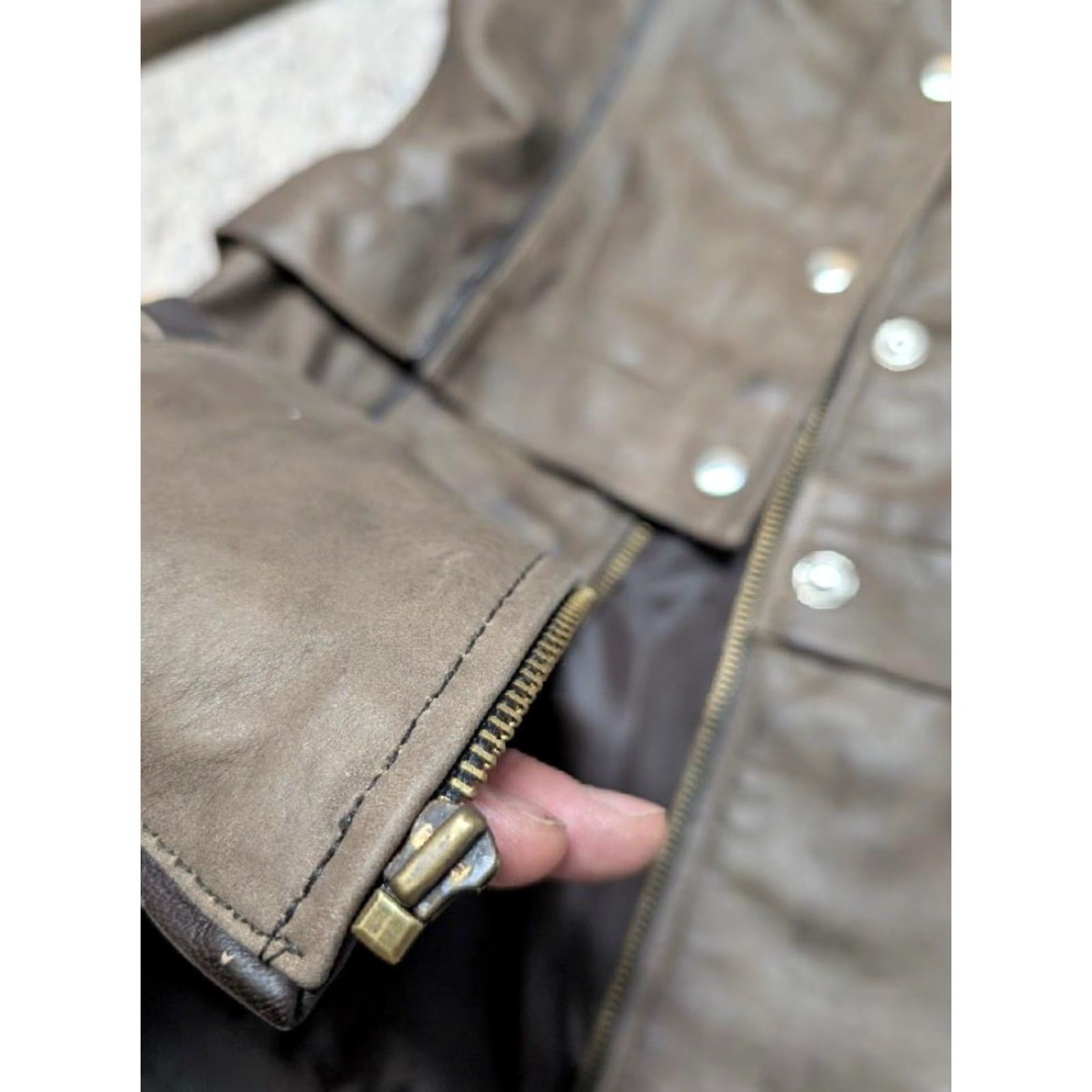 Vintage VINTAGE leather jacket 1990s STEAMPUNK Mad Max S brown Real Leather Women Long Coat Bomber Pattern 90s Goth Steampunk Amelia Earhart Flyers Mens Women Size 28" / US 6 / IT 42 - 7 Thumbnail
