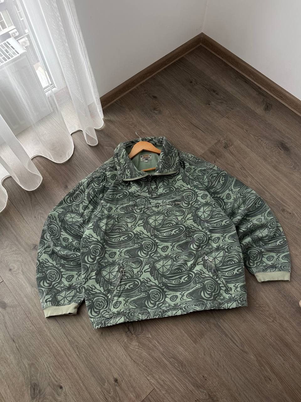 Japanese Brand × Vintage Vintage Japanese Anorak Rocky Printed Green Jacket Y2K Size US M / EU 48-50 / 2 - 14 Thumbnail