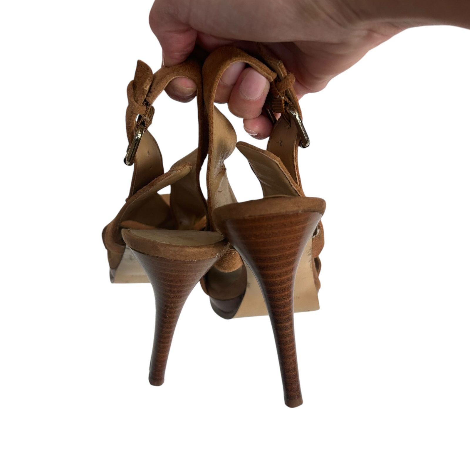 Nine West Nine West Tan Suede Strappy Pumps Heels Sz 6 Size US 6 / IT 36 - 4 Thumbnail