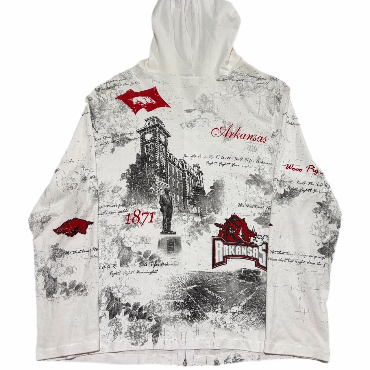 Other Arkansas Razorbacks Womens XL Football Zip Hoodie Vtg Y2K Size XL / US 12-14 / IT 48-50 - 2 Thumbnail