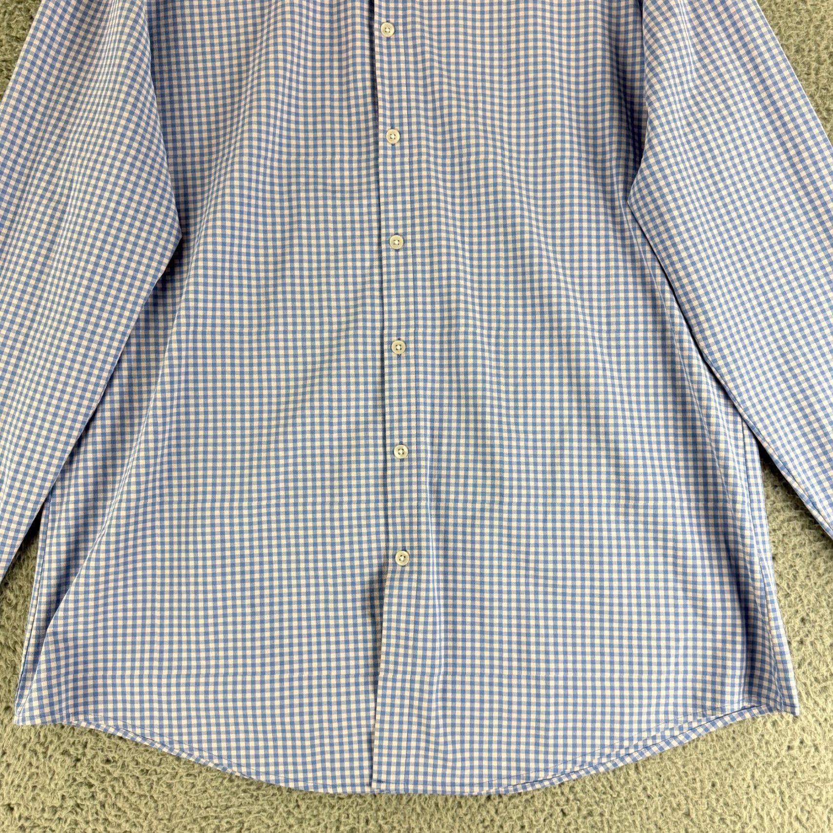 Mizzen+Main Mizzen Main Performance Button-Down Shirt Mens Size XXL Blue Gingham Long Sleeve Size US XXL / EU 58 / 5 - 4 Thumbnail