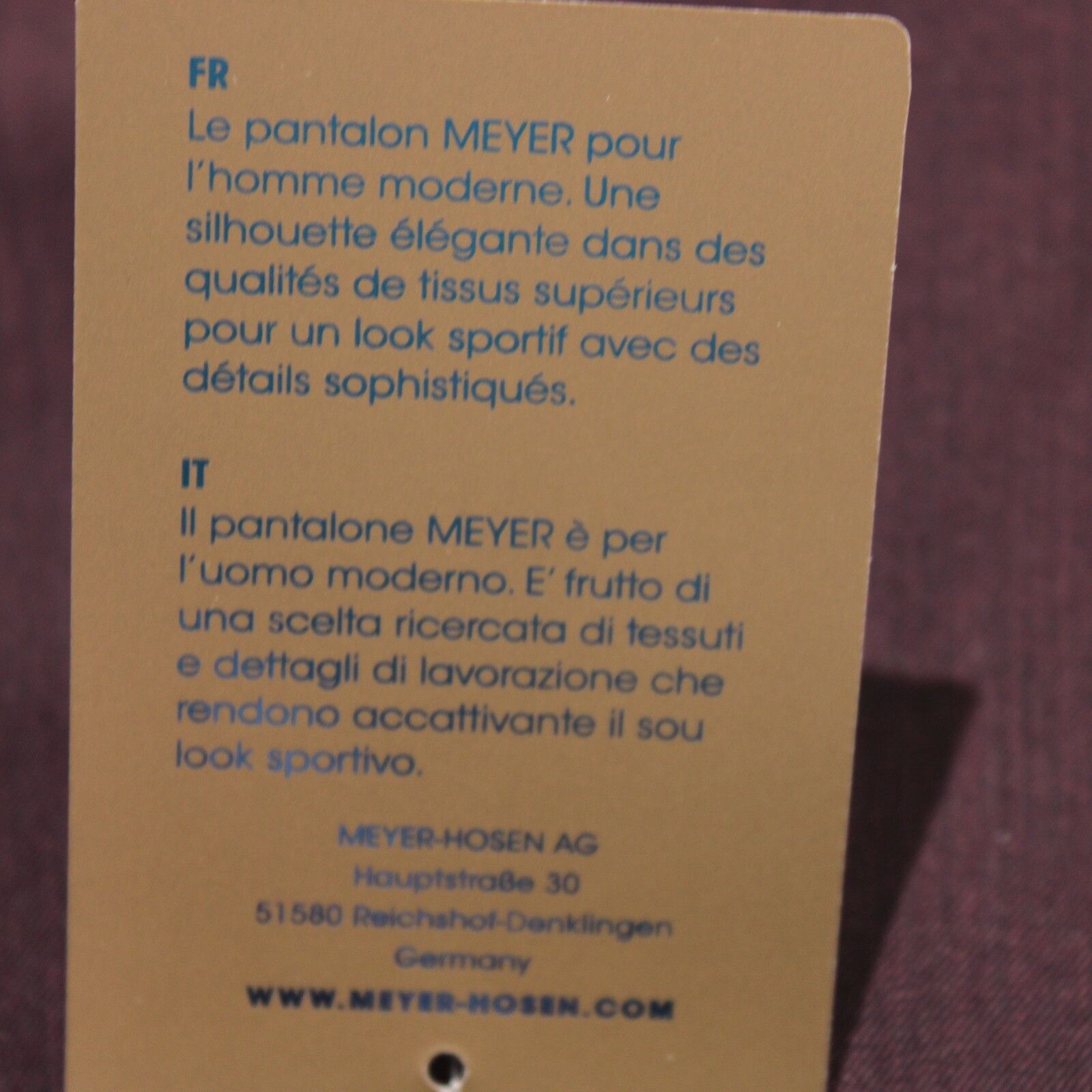 Meyer New with tags Dress Pants Size 32 US In Purple