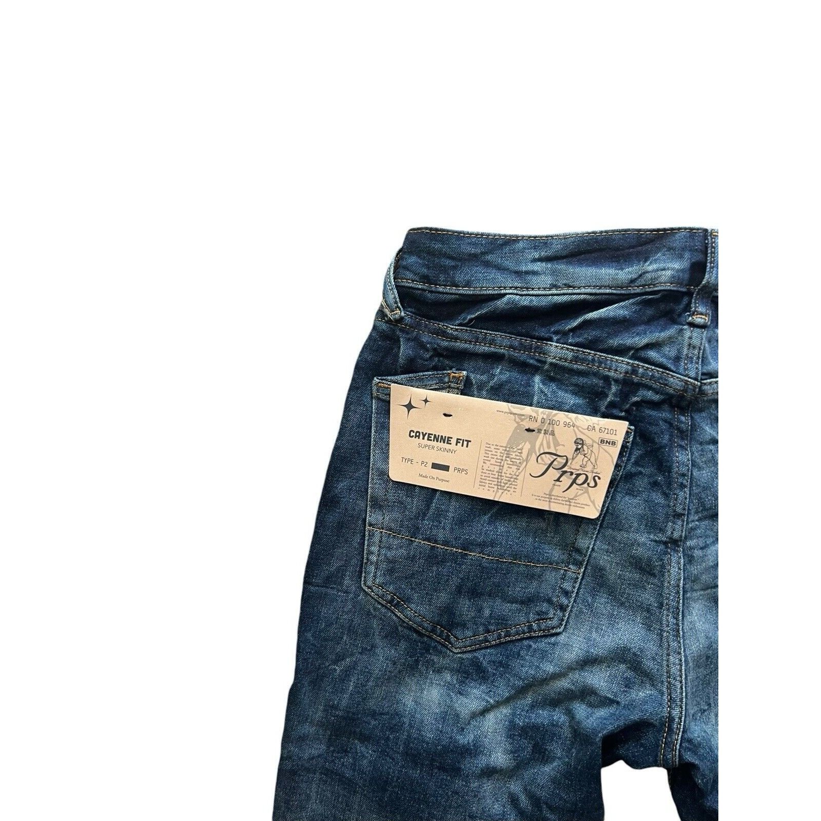Prps PRPS Cayenne Skinny Fit Men's Stretch Jeans Blue Size 30/32 Size US 30 / EU 46 - 6 Thumbnail