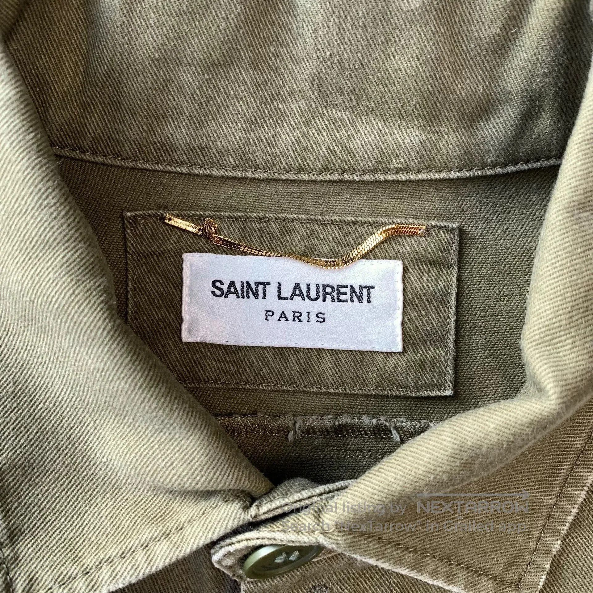 Saint Laurent Paris Saint Laurent Olive Green Jacket. Size XS / US 0-2 / IT 36-38 - 4 Thumbnail