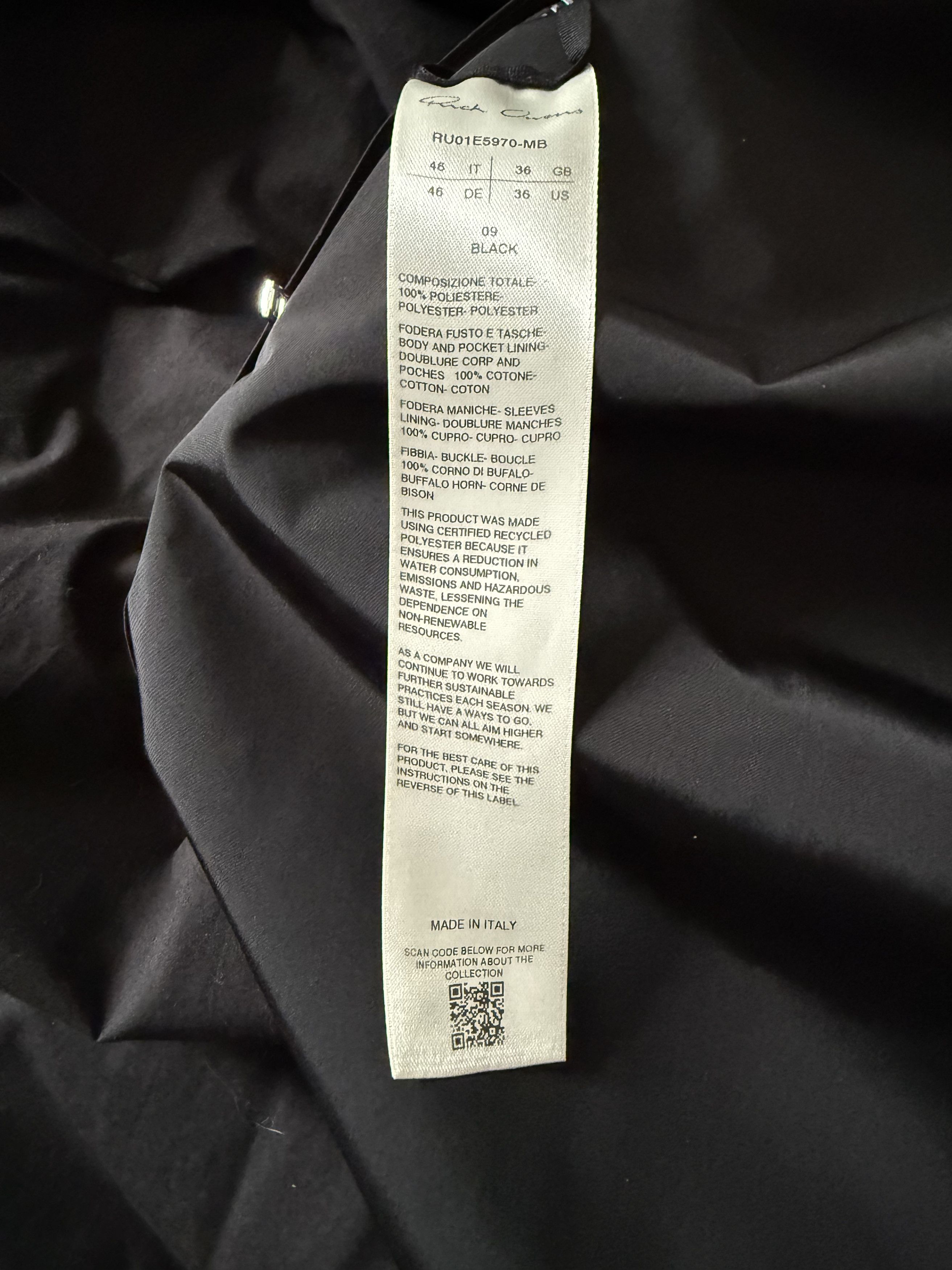 Rick Owens BLACK HOLLYWOOD HOODED ROBE COAT Size US L / EU 52-54 / 3 - 5 Thumbnail