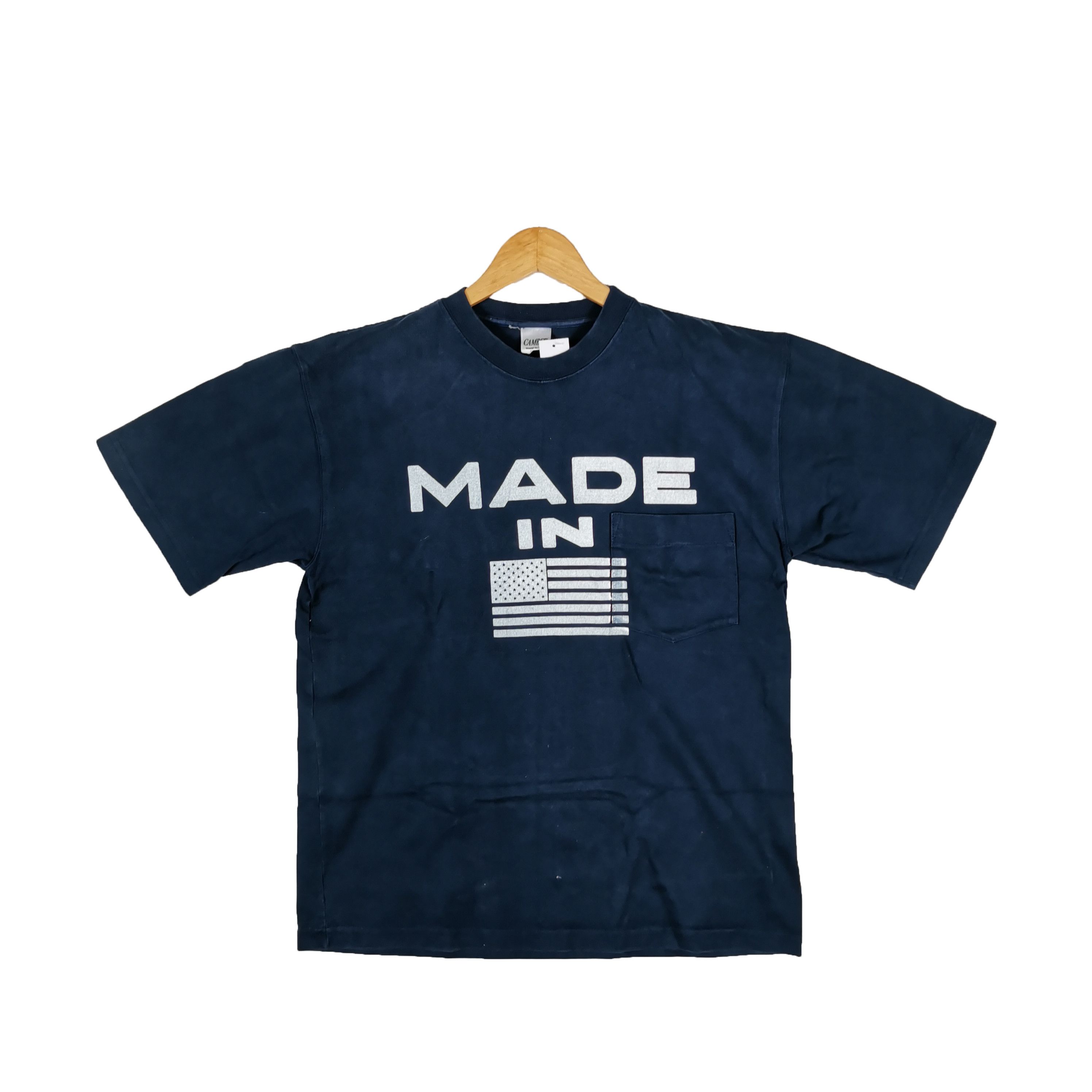 Vintage Vintage 90s Made in USA T-Shirt Spell Out American Tees Size US M / EU 48-50 / 2 - 1 Thumbnail