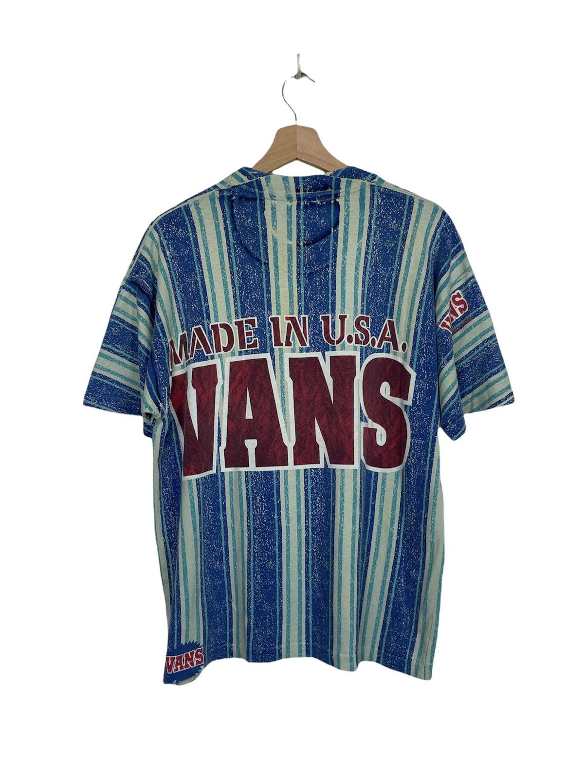 Vans × Vintage Vintage Vans AOP Tee – Made in USA 90s Skate Grail (Sz L) Size US L / EU 52-54 / 3 - 2 Thumbnail