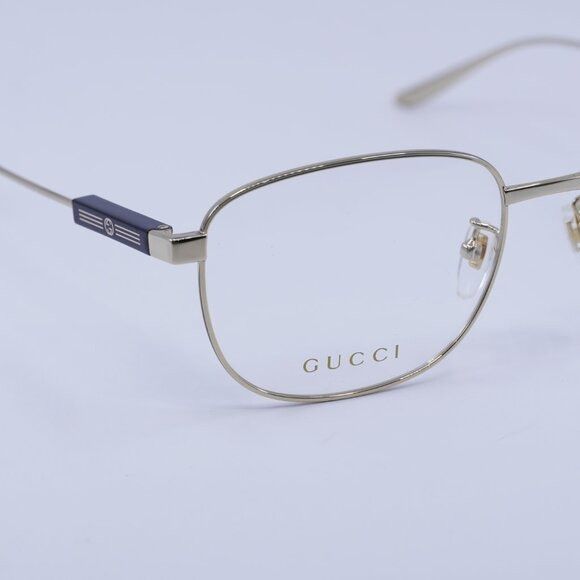 Gucci 🕶️ New Gucci GG1312O 002 Gold Eyeglasses 57mm Size ONE SIZE - 3 Thumbnail