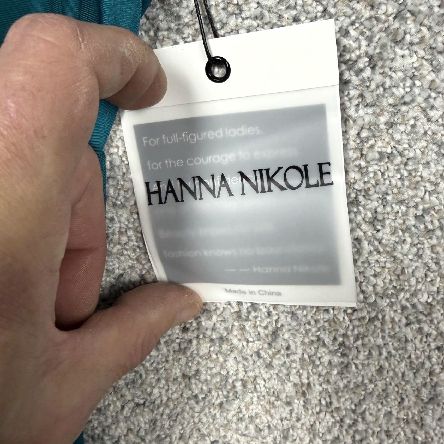 Vintage Hanna Nikole Swim Dress 20W Plus Blue Crossback Beach Padded Twist Front NWT Size 3XL / US 20-22 - 2 Thumbnail