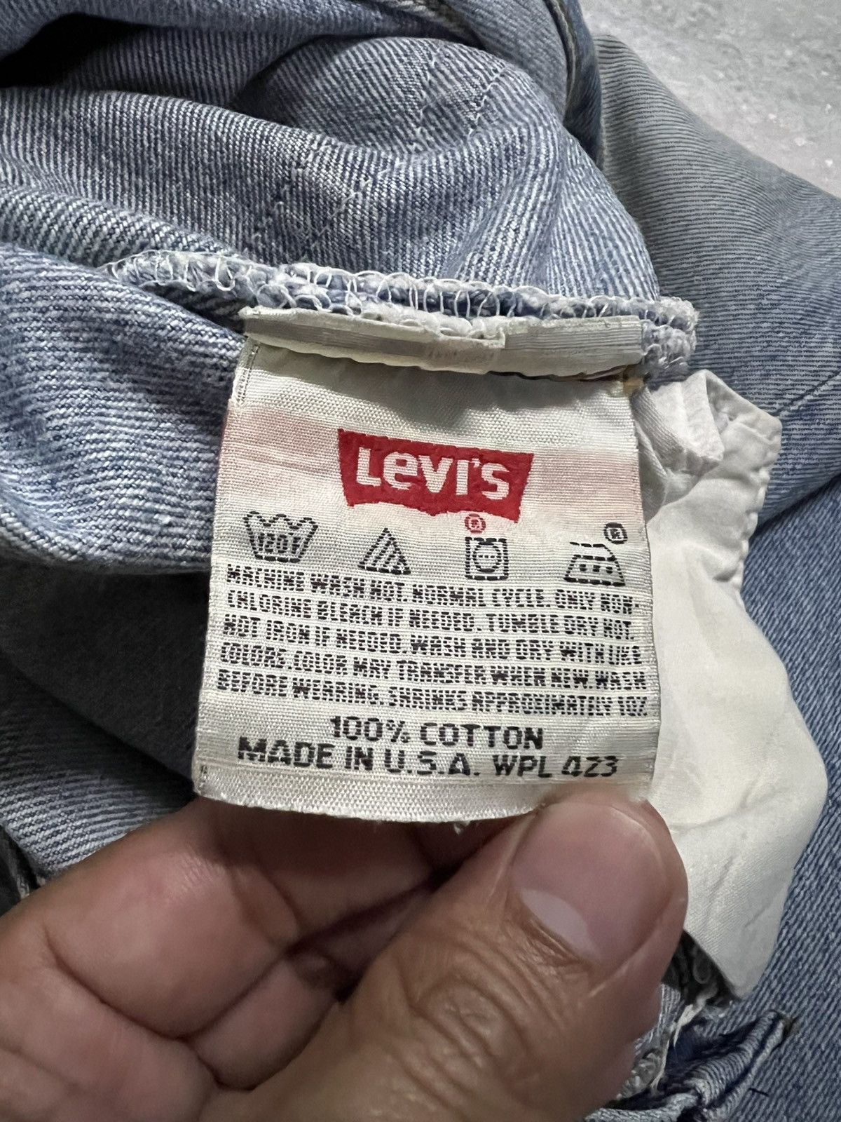 Levi's 💥90’s💥Vintage Levis 501XX Stone Wash Distress Jean USA Size US 35 - 21 Thumbnail