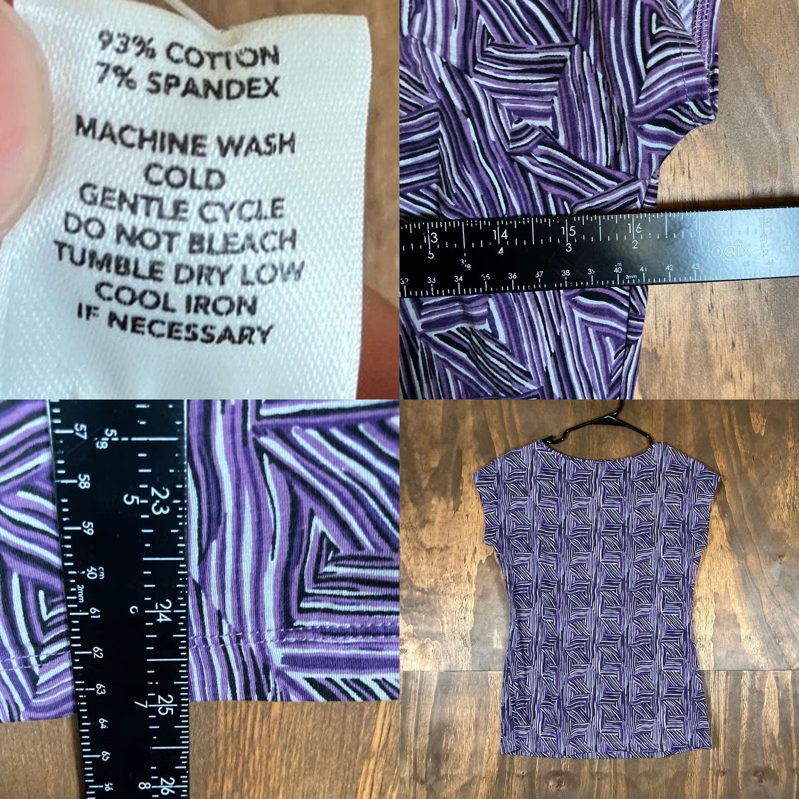 Ann Taylor Ann Taylor LOFT Blouse Purple Short Sleeve Round Neck Medium Womens Shirt Size M / US 6-8 / IT 42-44 - 8 Thumbnail