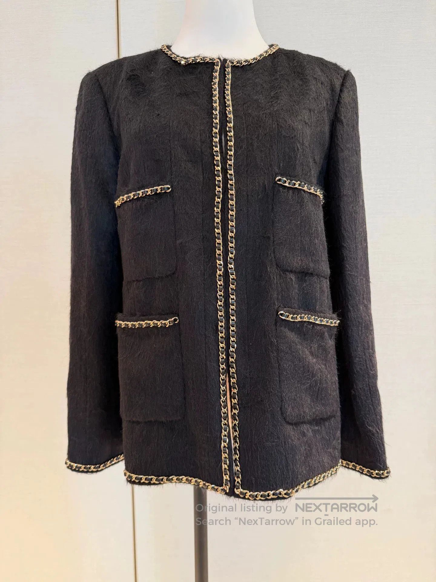 Chanel Chanel Horsehair Black Gold Chain Jacket. Size US S / EU 44-46 / 1 - 1 Thumbnail