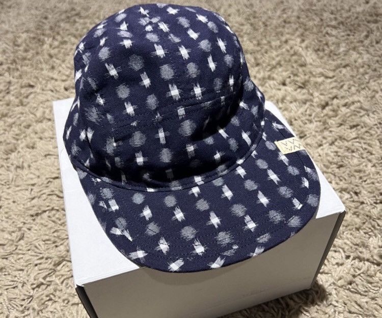 image of Visvim Camp Cap Kasuri in Black, Men's