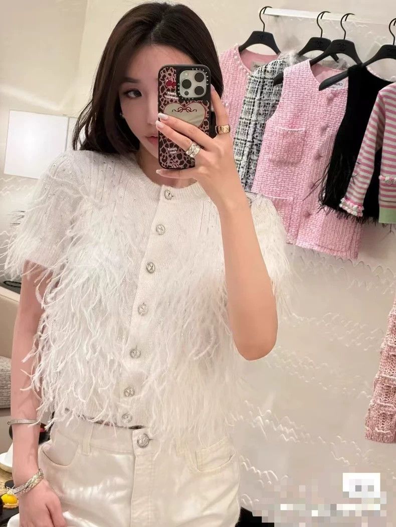 Chanel Chanel 25S spring and summer popular white feather diamond Size XS / US 0-2 / IT 36-38 - 8 Thumbnail