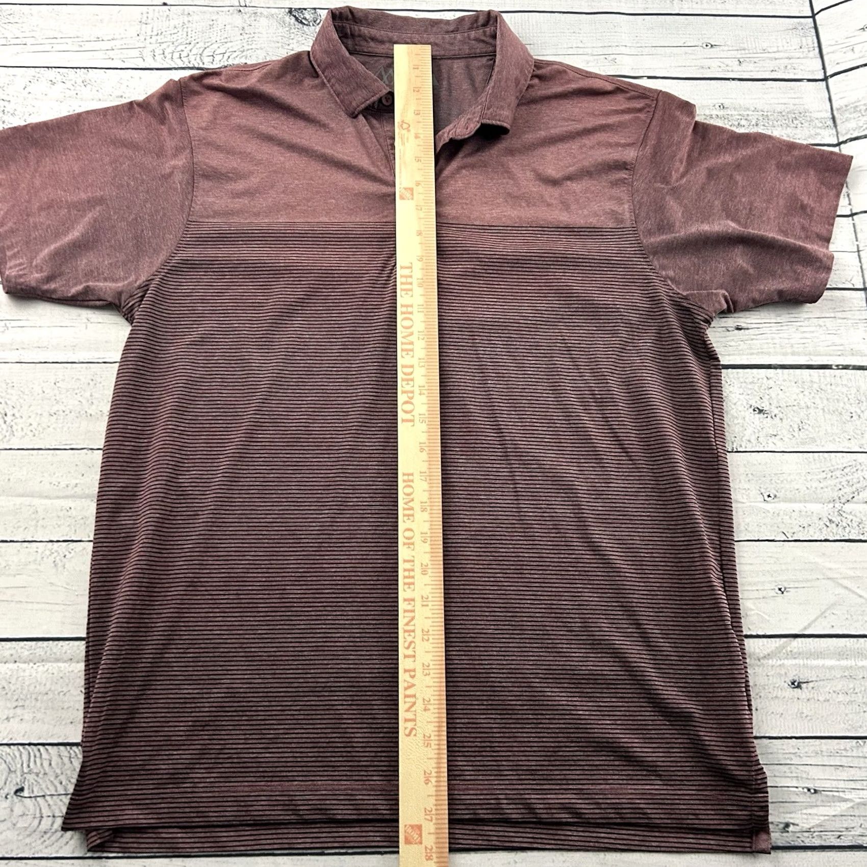 Vintage Matte Grey The Original Short Sleeve Striped Golf Polo Shirt Men's M Maroon Red Shirt Size US M / EU 48-50 / 2 - 3 Thumbnail