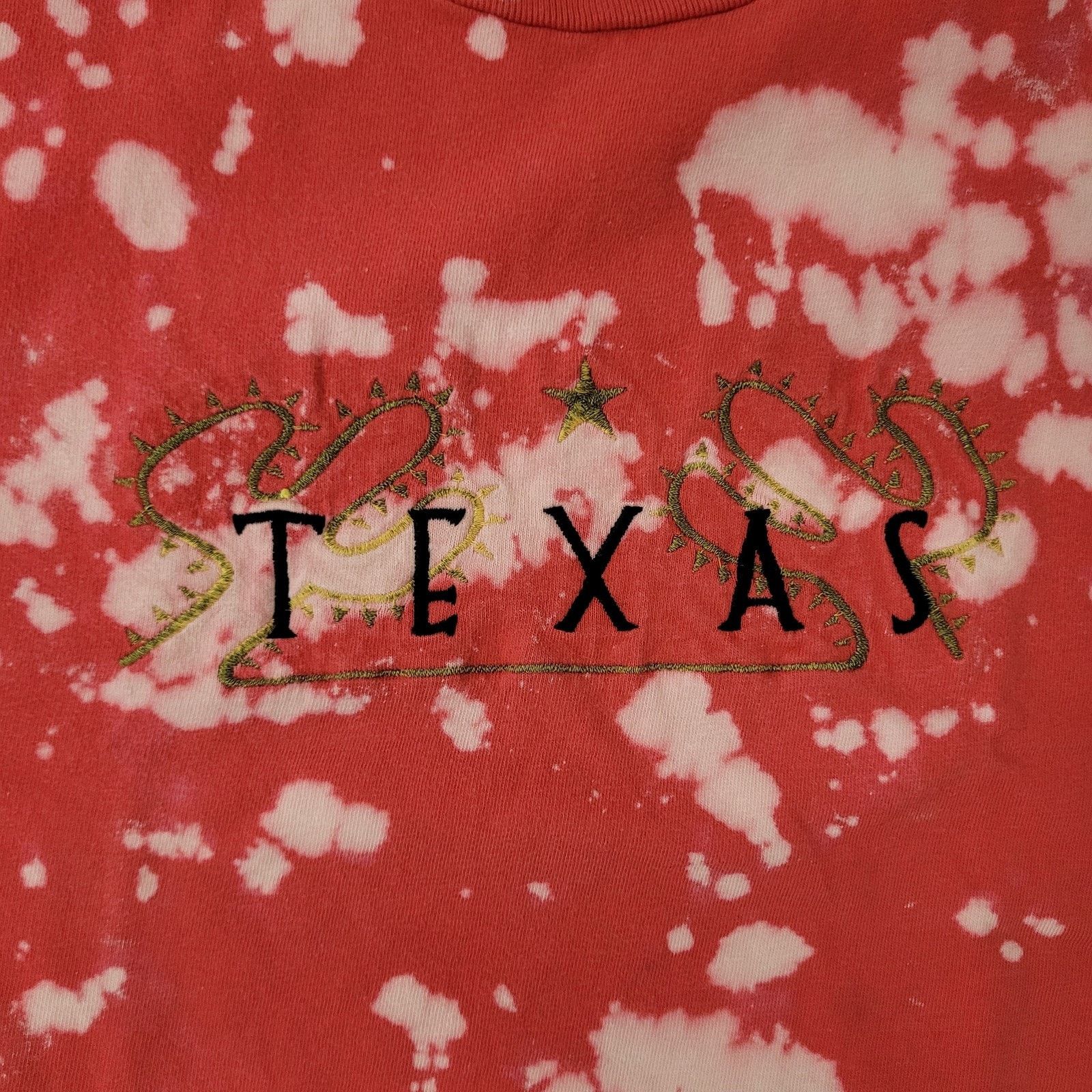 Hanes Vintage 90s Texas Shirt Womens Large 20x26 Bleached Red USA Size L / US 10 / IT 46 - 3 Thumbnail