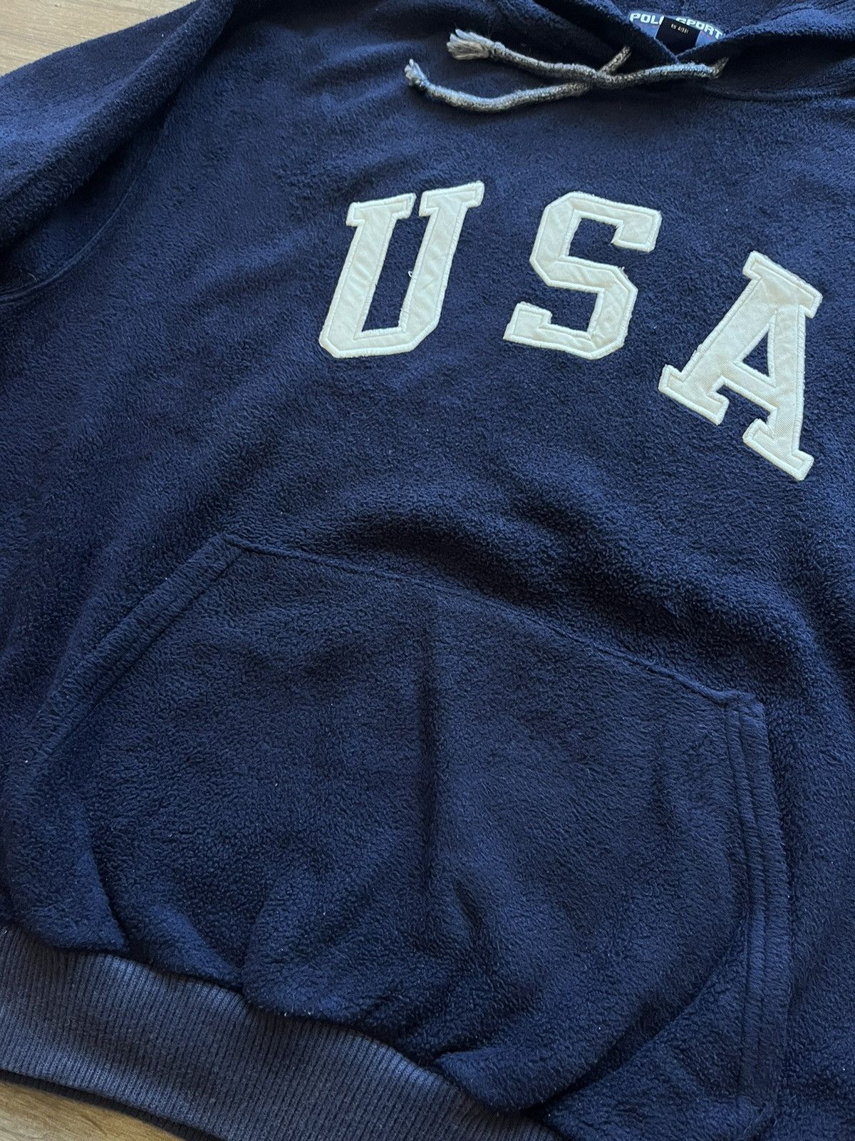 Polo Ralph Lauren × Vintage PoloRalphLauren USA Fleece Hoodie Size US L / EU 52-54 / 3 - 9 Thumbnail