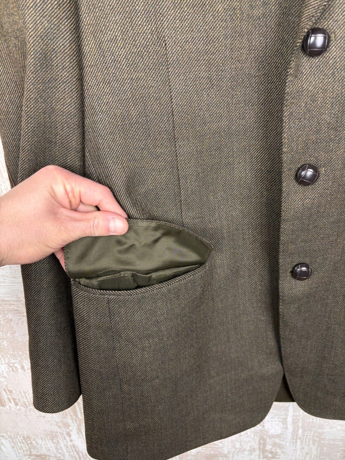 Canali Vintage CANALI Wool Blazer Elbow Pads Size 48R ( 38R US) Size 48R - 6 Thumbnail